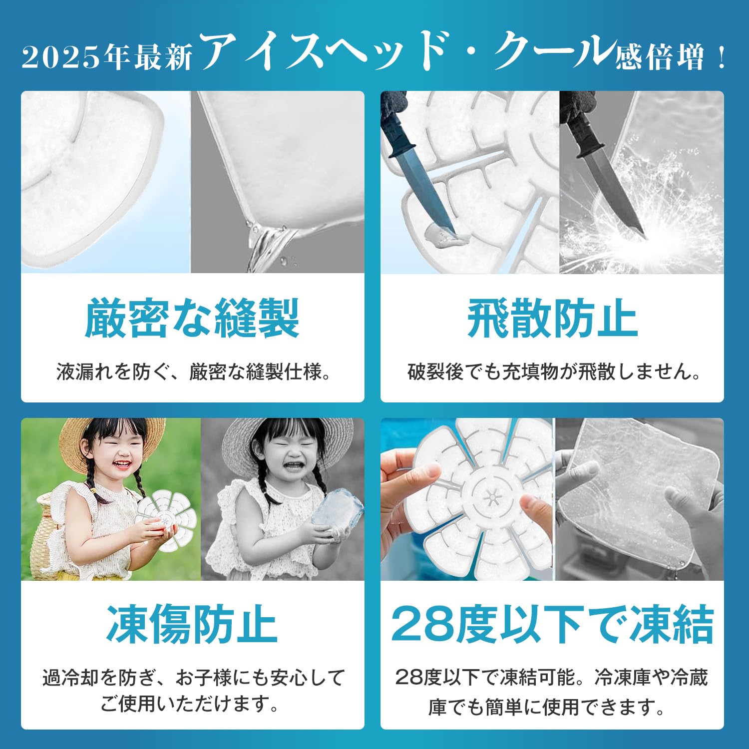 Amazon | 帽子 保冷剤 アイスヘッド 【2025最新超軽量87g】【サイズ25